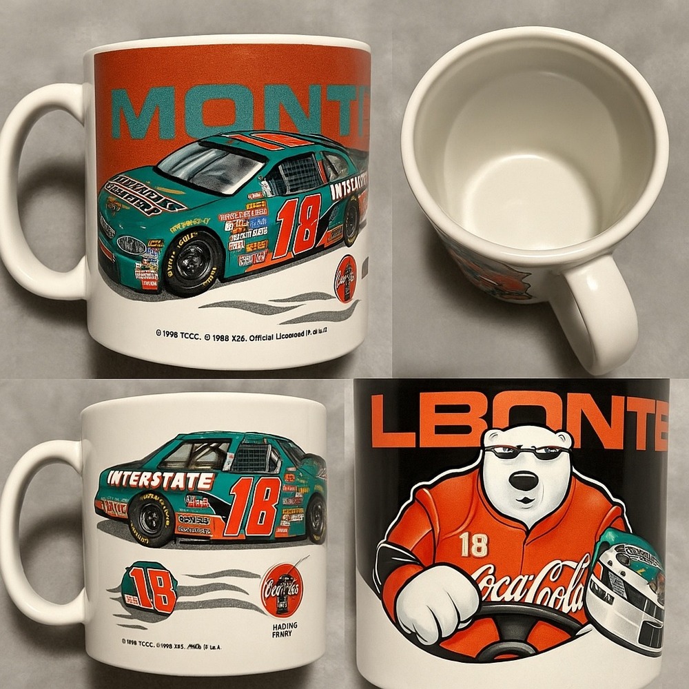 Vintage‎ 1998 Coca-Cola Bobby Labonte #18 Interstate Batteries NASCAR Mug qty 1